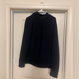 Banana Republic Brushed Waffle-Knit Hoodie. Size is Medium. Color is Navy.